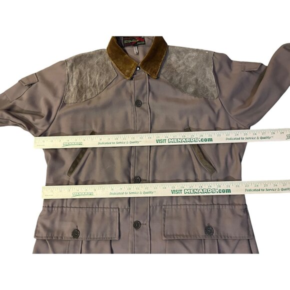 Vintage 10-X Hunting Jacket Liner Men’s L Corduroy Suede Shoulder Utility USA - Picture 11 of 16